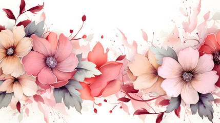 watercolor tropical monstera leaves set hand drawn illustration