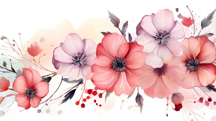 watercolor tropical monstera leaves set hand drawn illustration