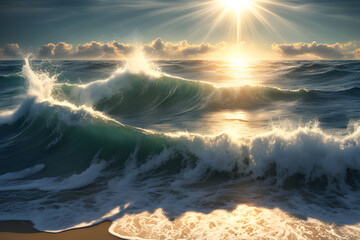 waves, sea, sunlight
Generative Ai