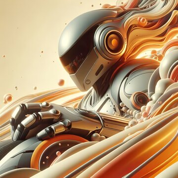 Futuristic Armored Alien: A Radiant Sci-Fi Depiction of Mysterious Intensity and Thoughtful Contemplation
