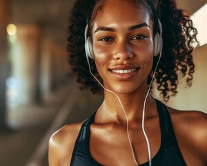Create a playlist of upbeat and motivational songs to listen to during workouts, featuring energizing beats and empowering lyrics to keep you pumped up and focused ,high detailed - obrazy, fototapety, plakaty