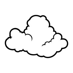 Illustration of cloud. Cartoon cute image of sky.