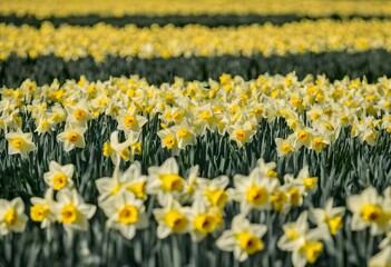Fototapeta premium A view of a field of Daffodils