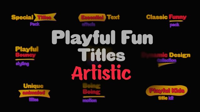 Artistic Playful Fun Bounce Titles Animation