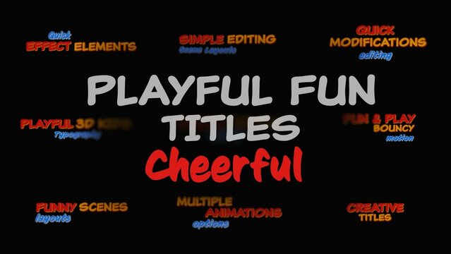 Cheerful Playful Fun Bounce Titles Animation 