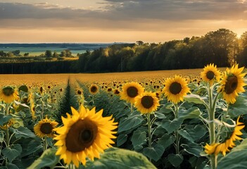 A view of a field of Sunflowers