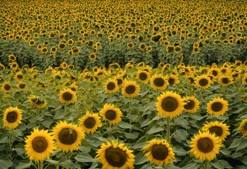 A view of a field of Sunflowers