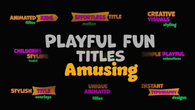 Amusing Wooble Playful Fun Bounce Titles Animation 