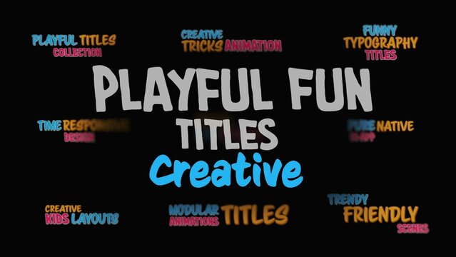 Creative Playful Fun Bounce Titles Animation