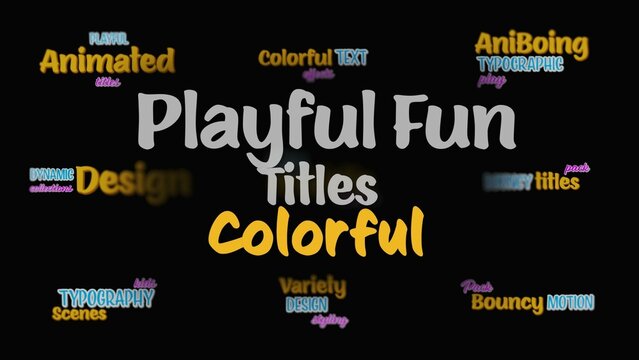 Colorful Playful Fun Bounce Titles Animation