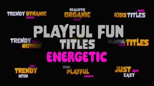 Energetic Playful Fun Bounce Titles Animation