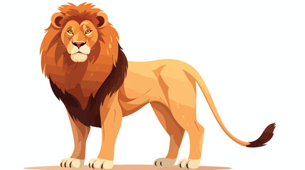 Lion vector. Regal Lion Dressed as King Noble Jungl