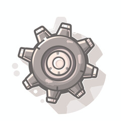 Cogwheel gear icon flat vector illustration