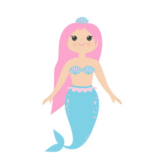 Cute mermaid. Vector illustration.