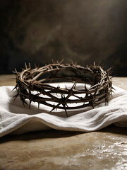 Crown of thorns on the table