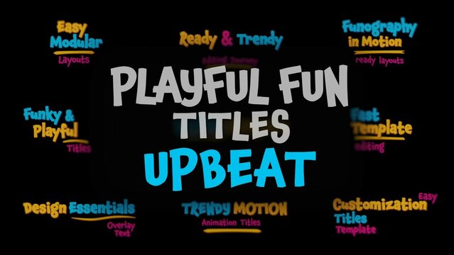 Upbeat Playful Fun Overshoot Titles Animation