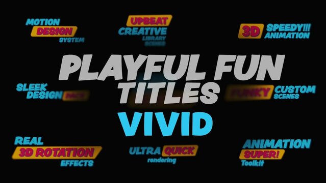 Vivid Playful Fun Overshoot Titles Animation 
