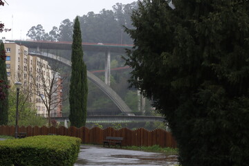 Concrete bridge in the suburbs of Bilbao - 781537629