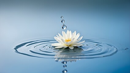 daisy flower in water