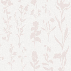 Delicate watercolor botanical digital paper floral background in soft basic nude beige tones - 781539404
