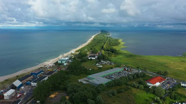 Hel Peninsula Wladyslawowo Polwysep Helski Aerial View Poland
