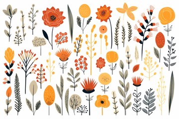 Vibrant Botanical Illustration Collection