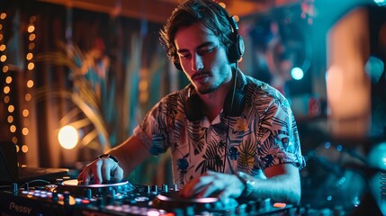  DJ  wearing stylish and contemporary attire