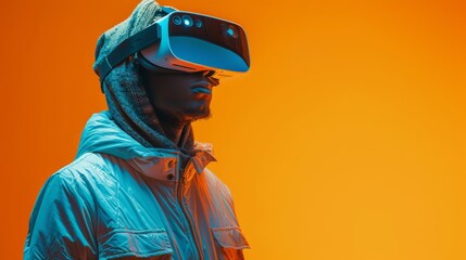 Virtual Reality Developer In modern tech-inspired clothing