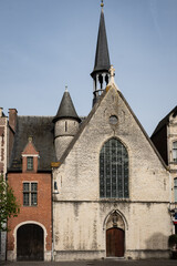 Sint-Jacobskapel old historic chapel religious building landmark on Grote Markt square in centre of Belgian town Lier. Traditional architecture on sunny summer day in historic European town
- 781545236