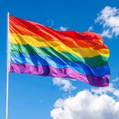 Colorful LGBTQ Rainbow Flag 
