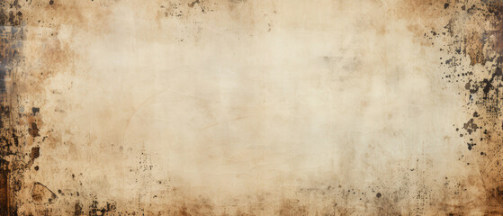 Fototapeta na wymiar Weathered shabby paper texture, aged document backdrop, vintage concept.
