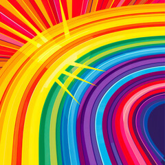 LGBT Rainbow in Vibrant Vector Art Style
