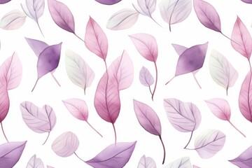 Watercolor Pastel Leaf Pattern