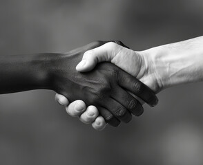 black and asian handshake