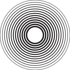 Black concentric circles.