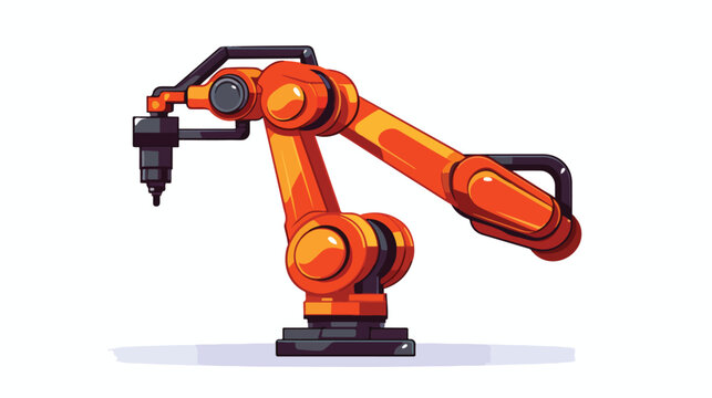 Machine concept represented by robot arm icon. Isol