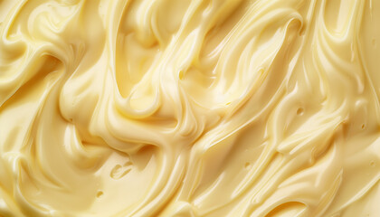 Light fitness homemade food mayonnaise sauce texture close up detail kitchen preparation recipe background.