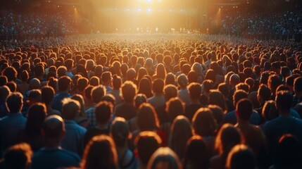 Fototapeta na wymiar Massive Crowd of People at Concert