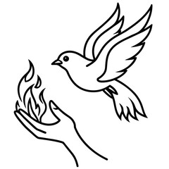 Vector dove of peace illustration