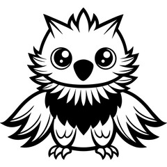 Fototapeta premium owl on white background