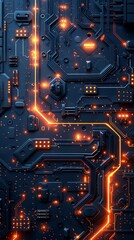 Fototapeta premium Representation of a technological futuristic