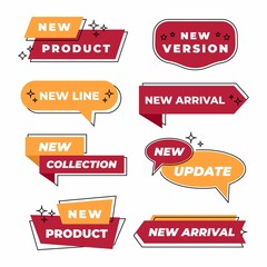 New Product Label Tag Collection New Arrival New Collection New Update Stickers Design Colored