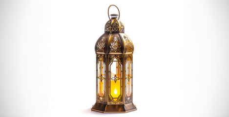 Fototapeta na wymiar Illuminating the Spirit: Ramadan's Vibrant Lantern, An Emblem of Faith and Festivities
