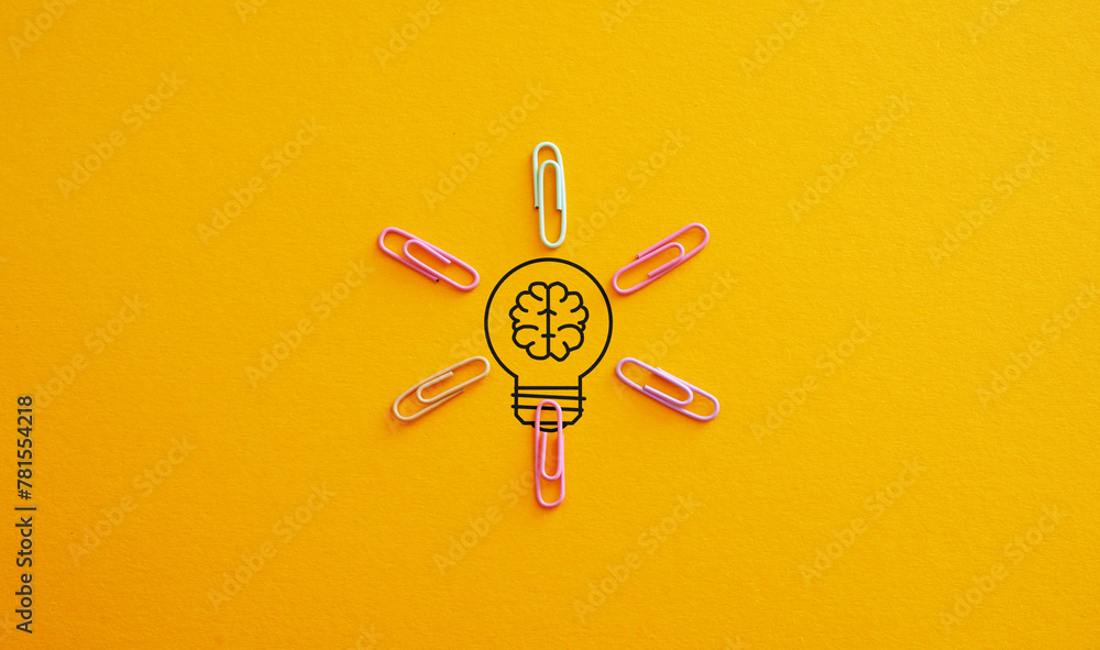 Poster inspiration and fresh ideas. creative thoughts and power. picture of lamp with rays