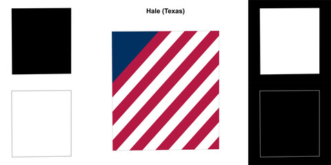 Hale County (Texas) outline map set