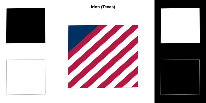 Irion County (Texas) outline map set