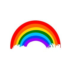Fototapeta premium beautiful seven-color bright rainbow