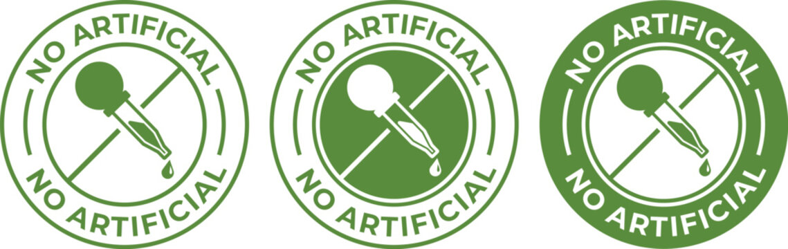 No artificial flavors design logo and badge