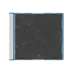 Obraz premium isolated mockup of old music CD disc jewel colored case with black cover layout for photo and artworks, in transparent background, y2k style