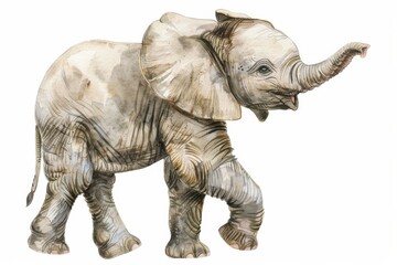 Obraz premium An artistic rendering of an elephant, focused on its physical details, with the face partially obscured